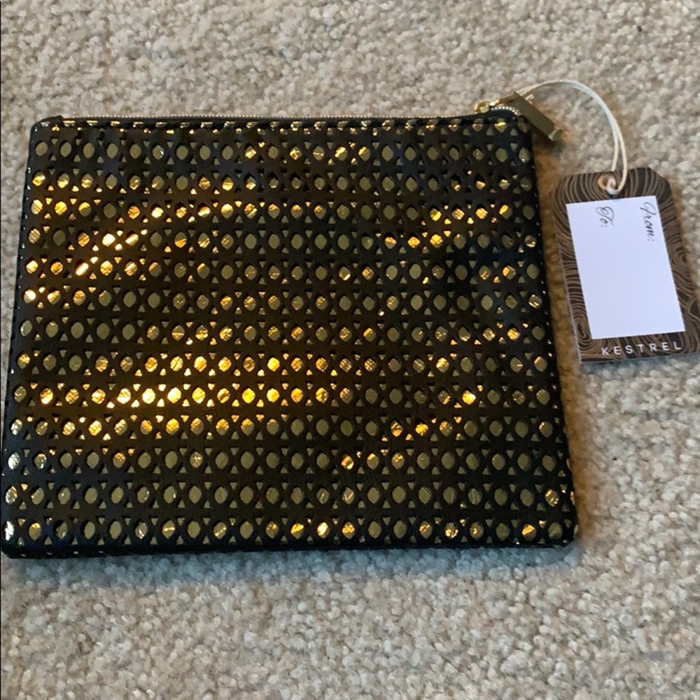 black and gold clutch